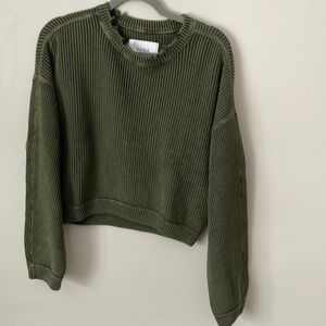 Pistola distressed sweater army green size small